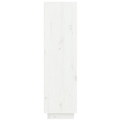 Schoenenkast 60x34x105 cm massief grenenhout wit