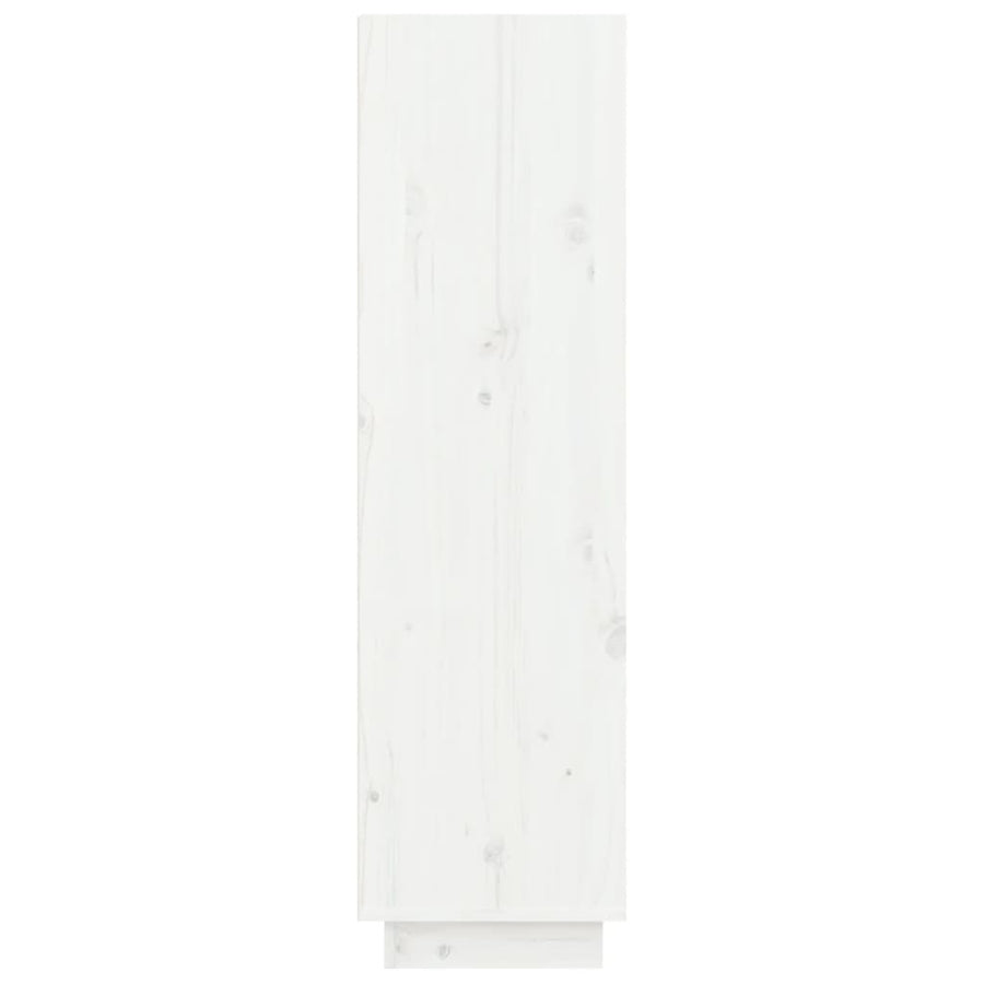 Schoenenkast 60x34x105 cm massief grenenhout wit