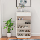 Shoe cabinet 60x34x105 cm solid pine wood white