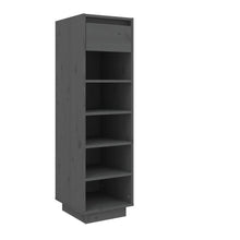 Schoenenkast 30X34X05 Cm Massief Grenenhout Grijs