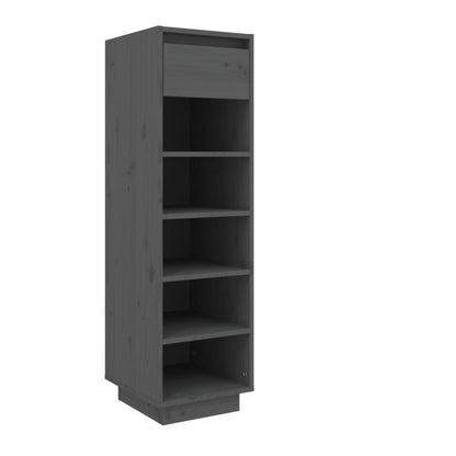 Schoenenkast 30X34X05 Cm Massief Grenenhout Grijs
