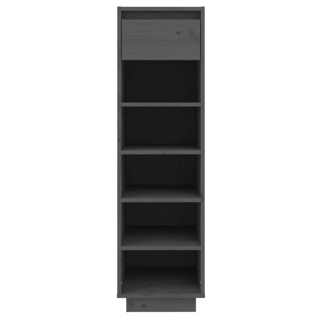 Schoenenkast 30X34X05 Cm Massief Grenenhout Grijs