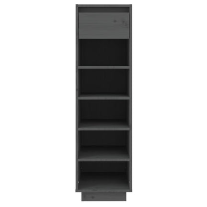 Schoenenkast 30X34X05 Cm Massief Grenenhout Grijs