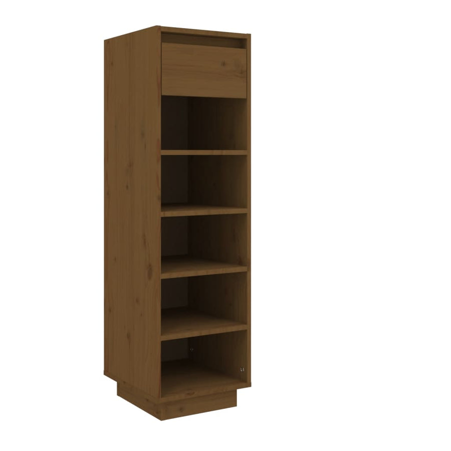 Schoenenkast 30X34X05 Cm Massief Grenenhout Honingbruin
