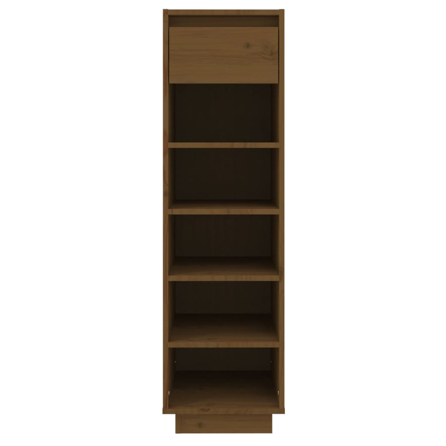 Schoenenkast 30X34X05 Cm Massief Grenenhout Honingbruin