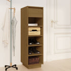 Shoe cabinet 30x34x105 cm solid pine honey brown