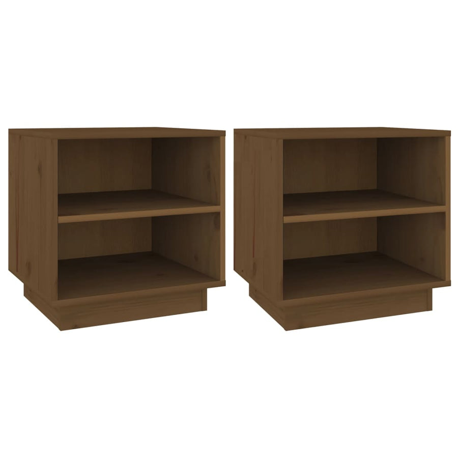 Nachtkastjes 40X34X40 Cm Massief Grenenhout 2 Honingbruin