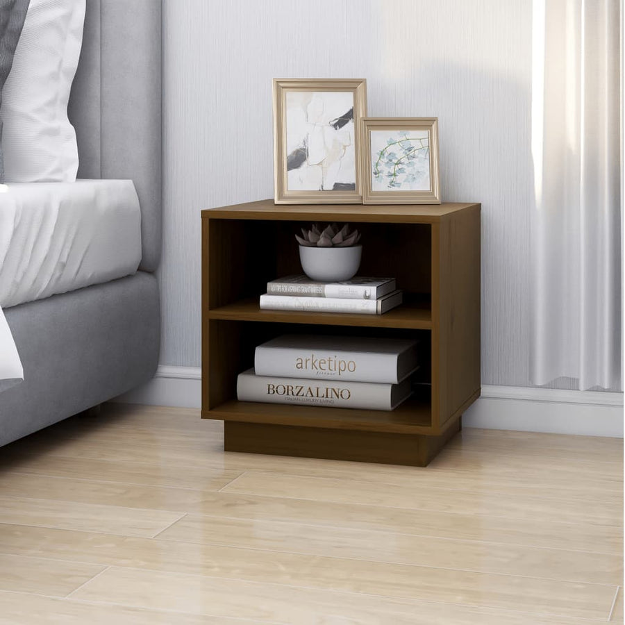 Nachtkastjes 40X34X40 Cm Massief Grenenhout 2 Honingbruin