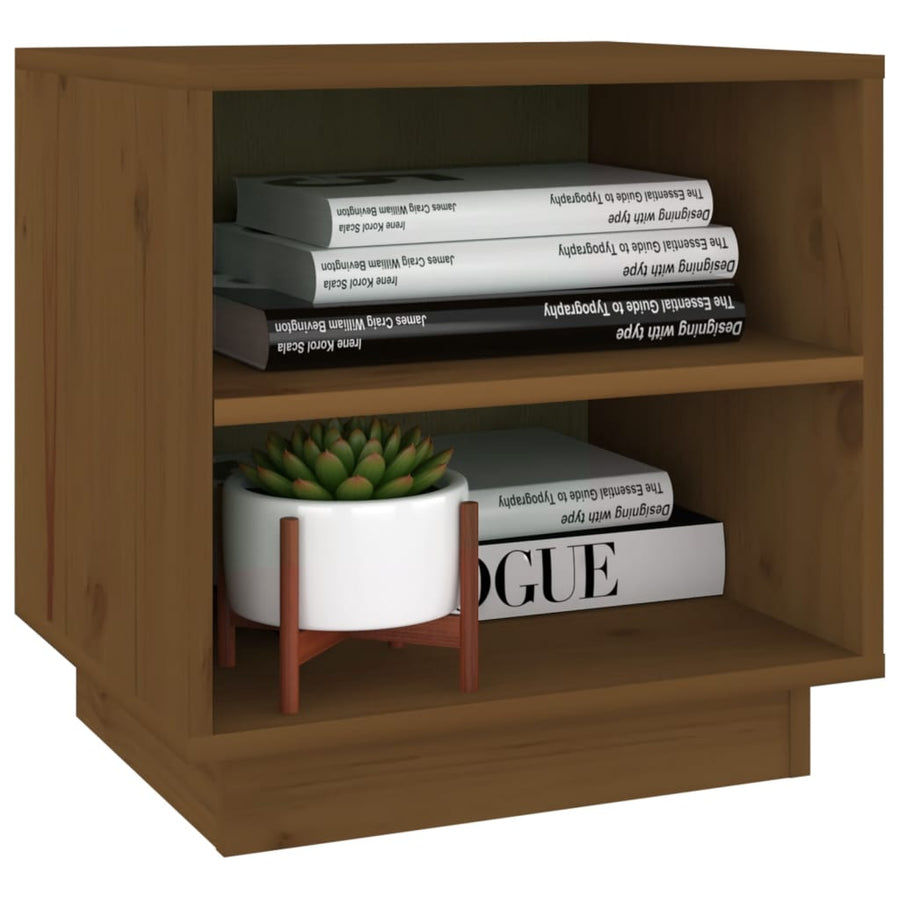 Nachtkastjes 40X34X40 Cm Massief Grenenhout 2 Honingbruin