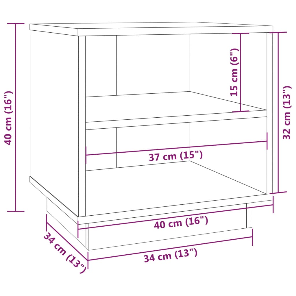 Nachtkastjes 40X34X40 Cm Massief Grenenhout 2 Honingbruin