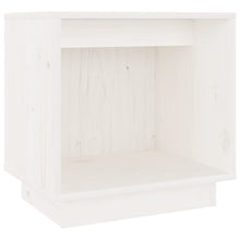 Nachtkastje 40X30X40 Cm Massief Grenenhout 1 Wit