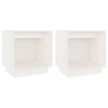 Nachtkastjes 40X30X40 Cm Massief Grenenhout 2 Wit