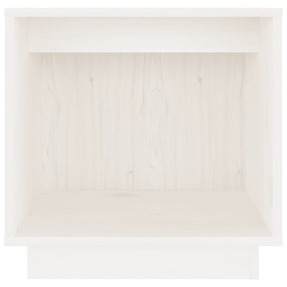 Nachtkastjes 40X30X40 Cm Massief Grenenhout 2 Wit
