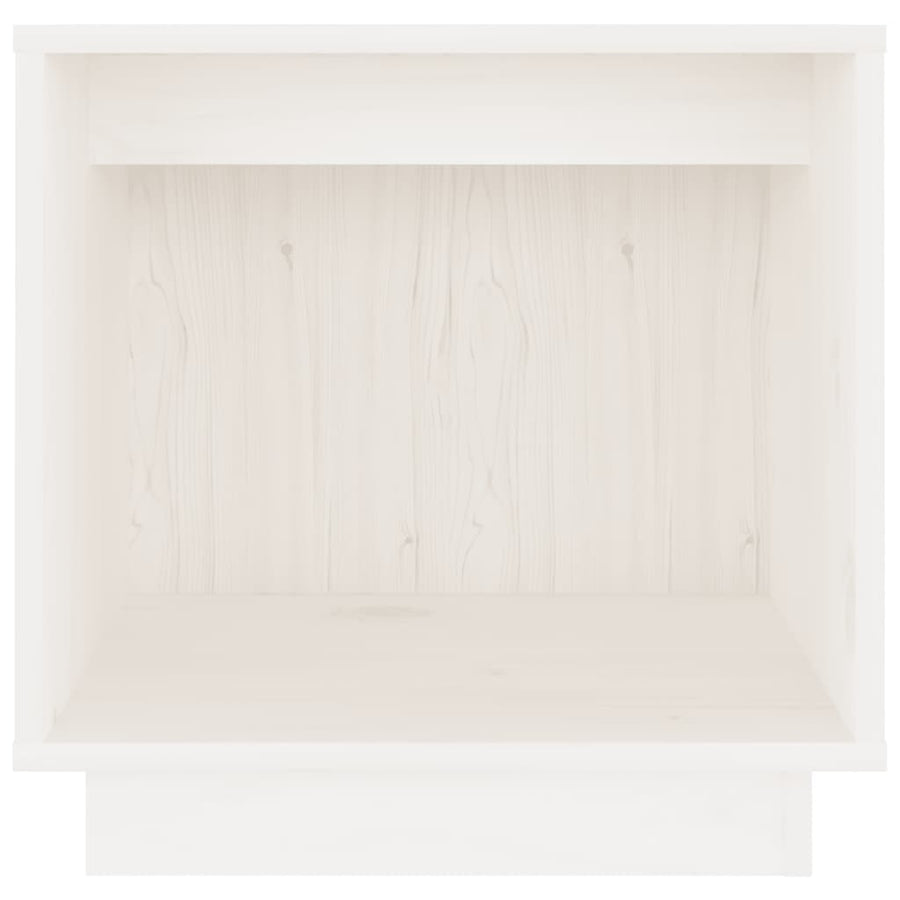 Nachtkastjes 40X30X40 Cm Massief Grenenhout 2 Wit