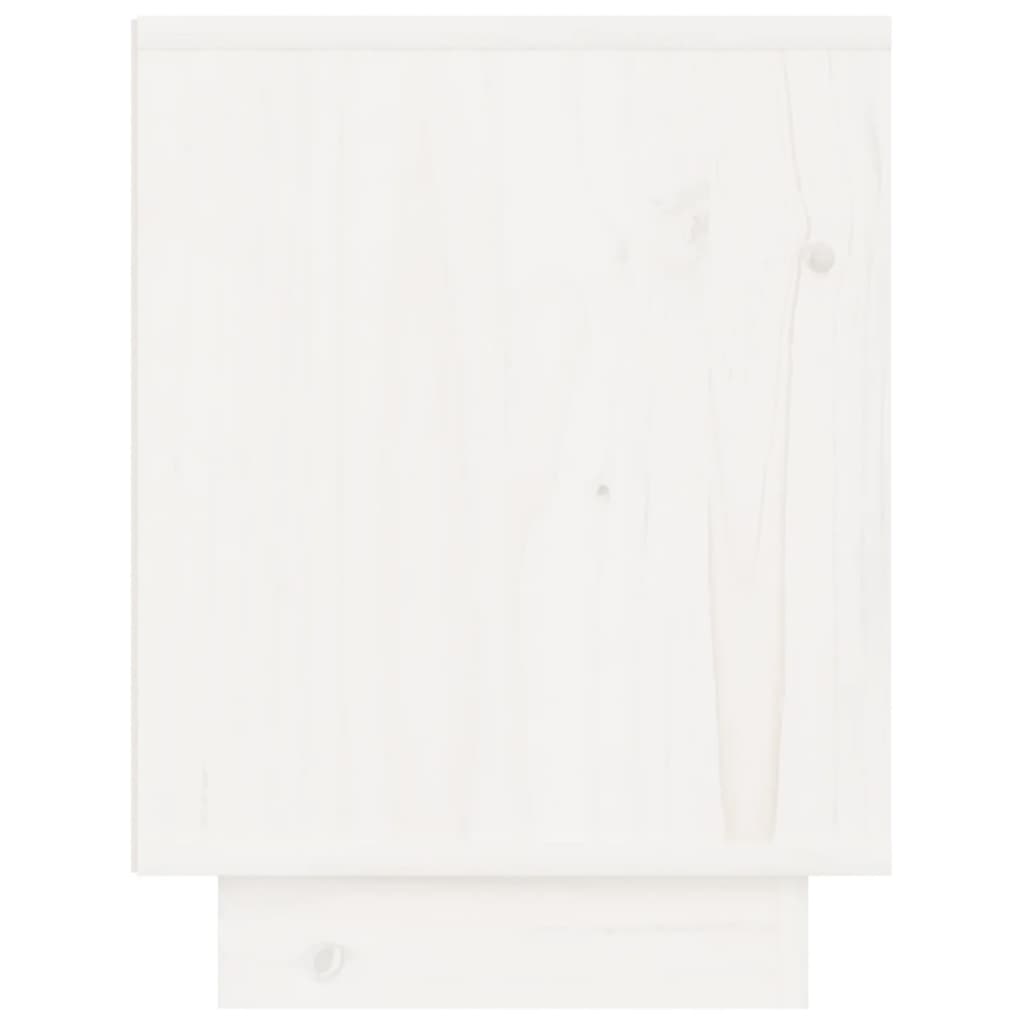 Nachtkastjes 40X30X40 Cm Massief Grenenhout 2 Wit