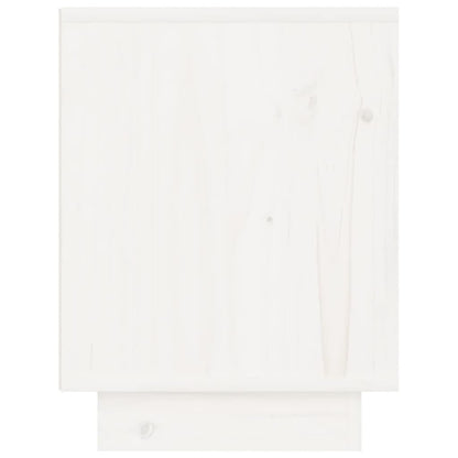 Nachtkastjes 40X30X40 Cm Massief Grenenhout 2 Wit