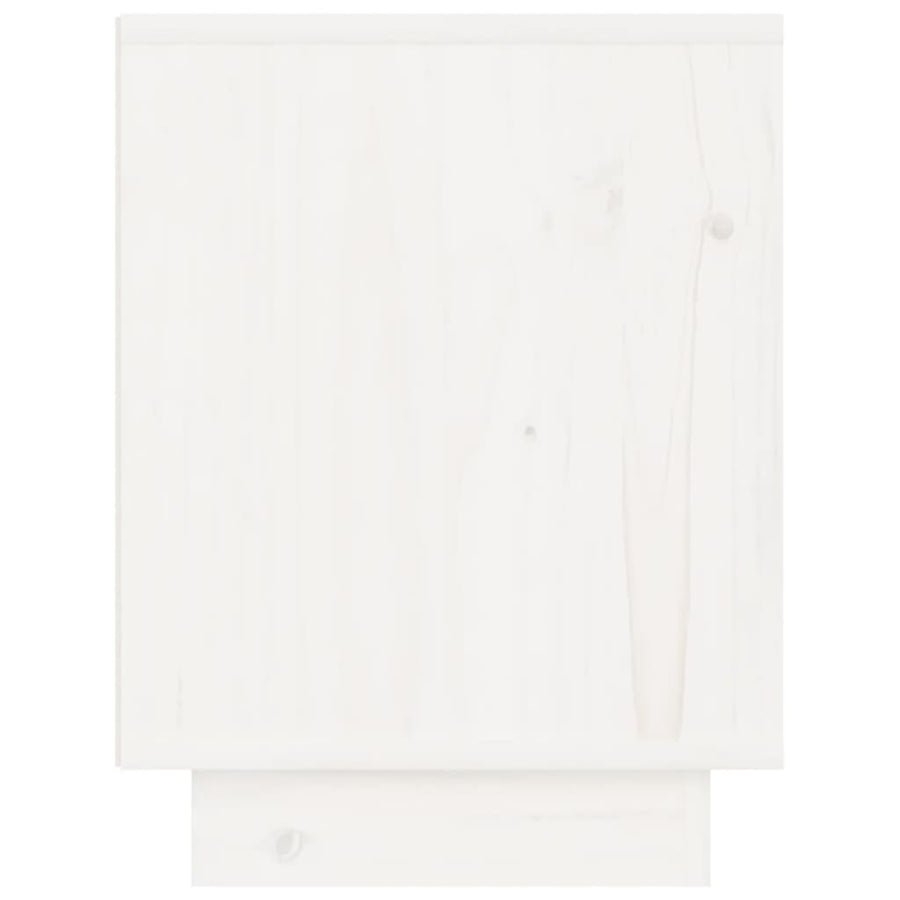 Nachtkastjes 40X30X40 Cm Massief Grenenhout 2 Wit