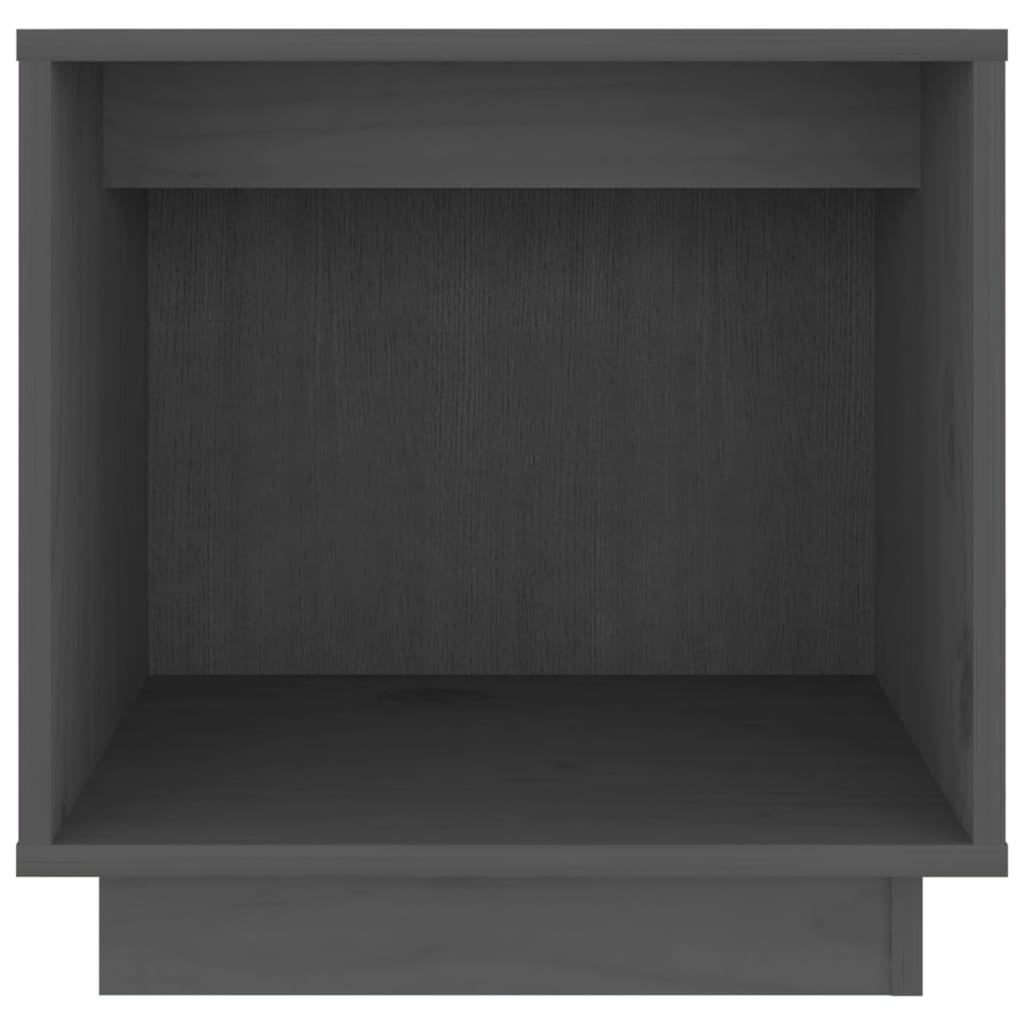 Nachtkastje 40X30X40 Cm Massief Grenenhout 1 Grijs