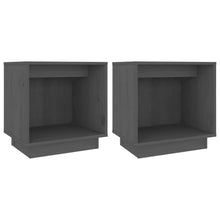 Nachtkastjes 40X30X40 Cm Massief Grenenhout 2 Grijs