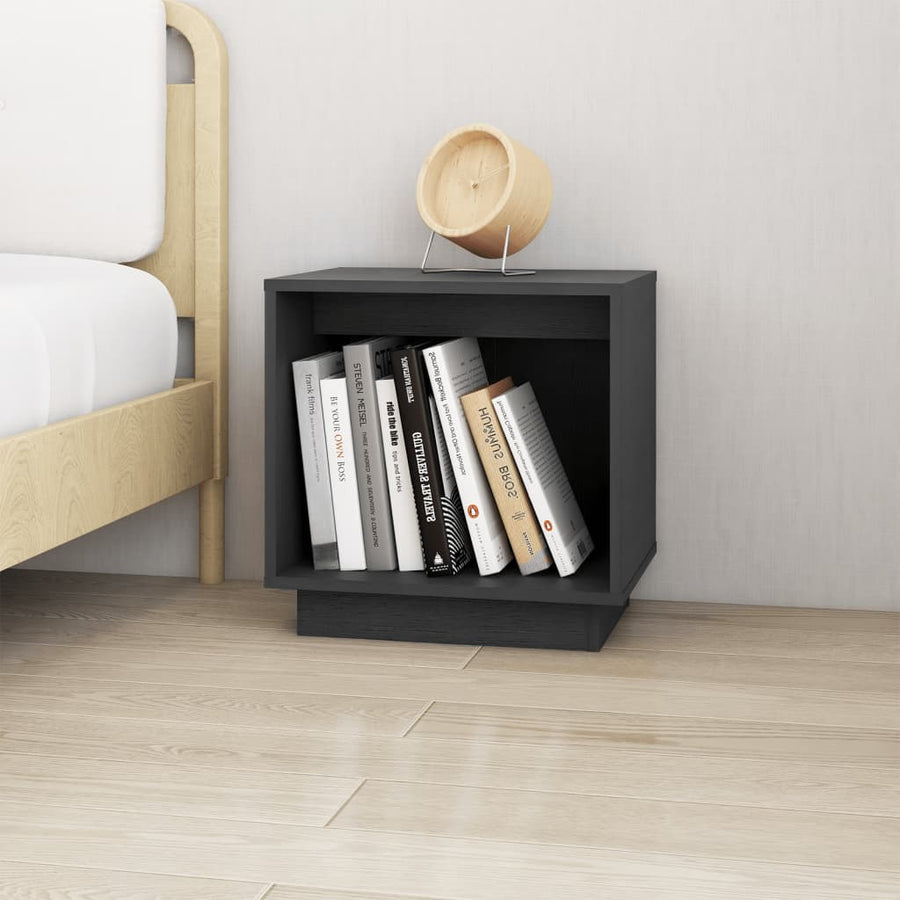 Nachtkastjes 40X30X40 Cm Massief Grenenhout 2 Grijs