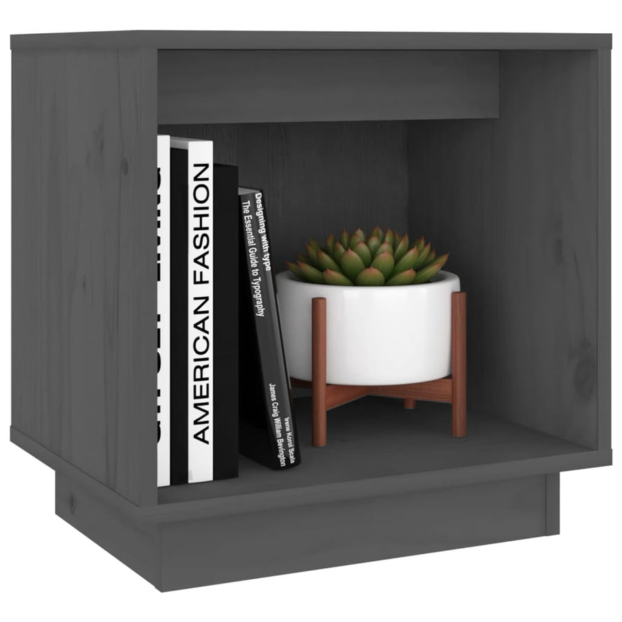 Nachtkastjes 40X30X40 Cm Massief Grenenhout 2 Grijs