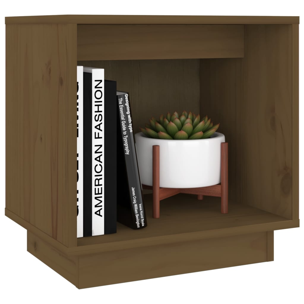 Nachtkastjes 40X30X40 Cm Massief Grenenhout 2 Honingbruin