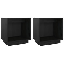Nachtkastjes 40X30X40 Cm Massief Grenenhout 2 Zwart