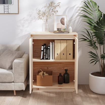 Dressoir 60X34X75 Cm Massief Grenenhout Naturel