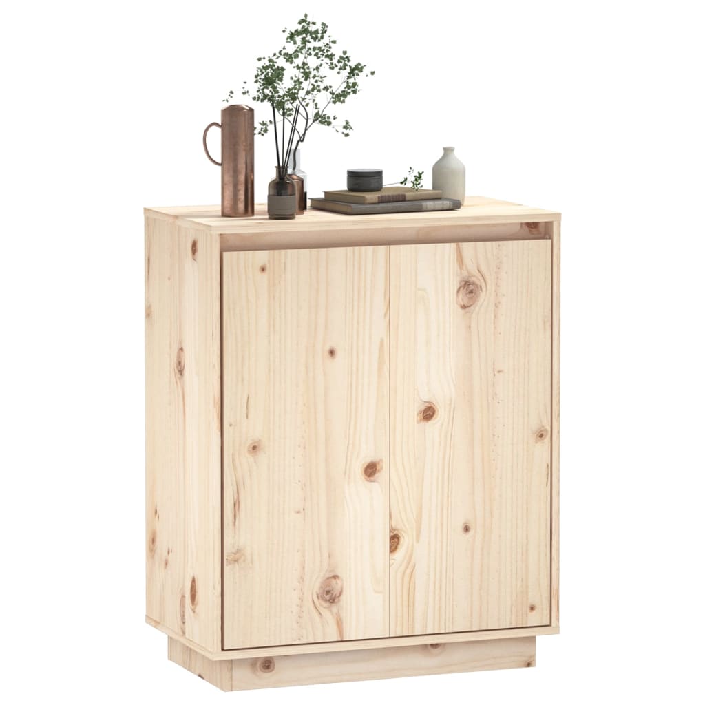 Dressoir 60X34X75 Cm Massief Grenenhout Naturel