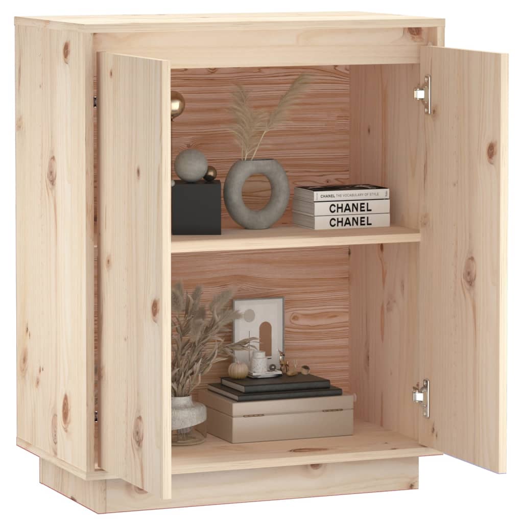 Dressoir 60X34X75 Cm Massief Grenenhout Naturel