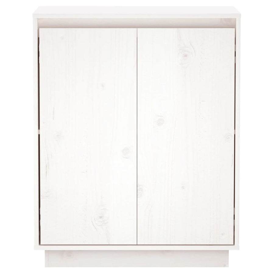 Dressoir 60x34x75 cm massief grenenhout wit Wit