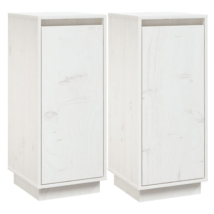 Dressoirs 31,5X34X75 Cm Massief Grenenhout 2 Wit