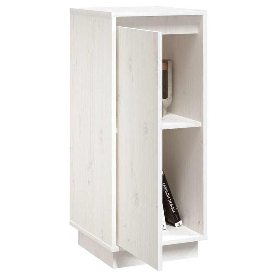 Dressoirs 31,5X34X75 Cm Massief Grenenhout 2 Wit