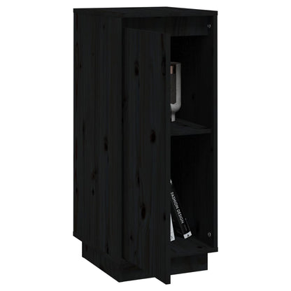 Dressoirs 31,5X34X75 Cm Massief Grenenhout 2 Zwart