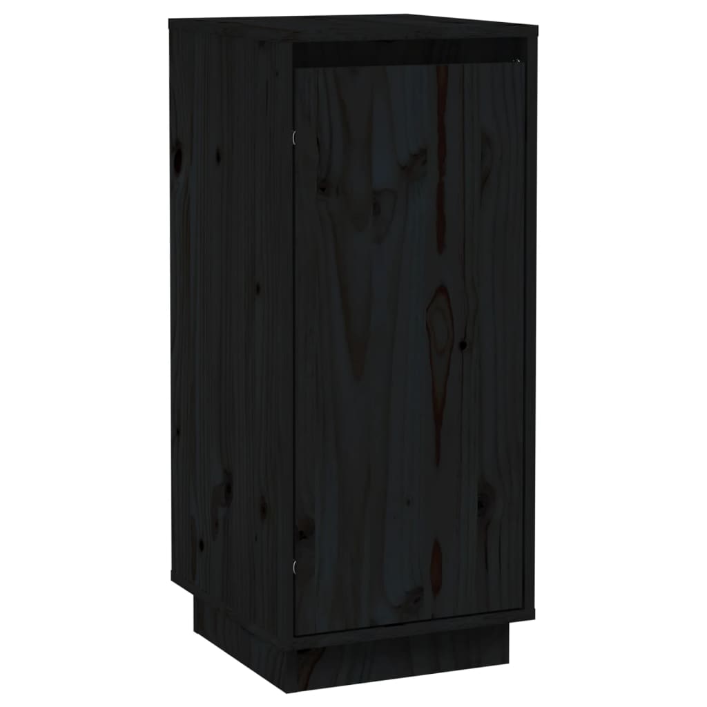 Dressoirs 31,5X34X75 Cm Massief Grenenhout 2 Zwart