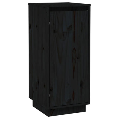 Dressoirs 31,5X34X75 Cm Massief Grenenhout 2 Zwart