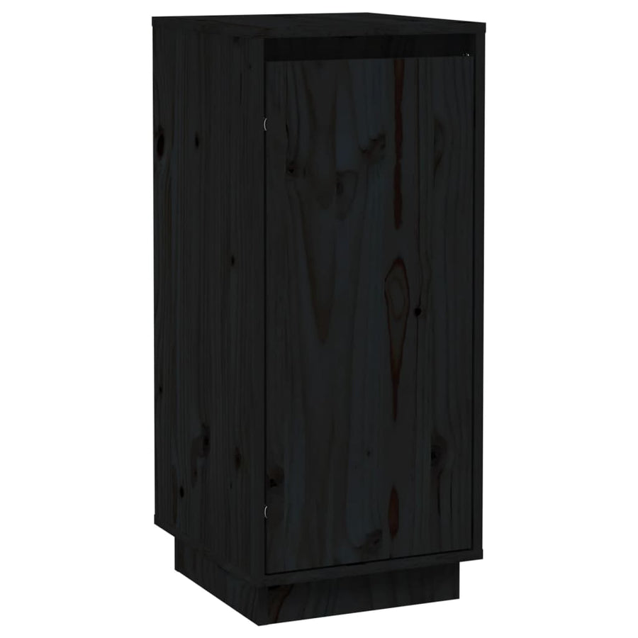 Dressoirs 31,5X34X75 Cm Massief Grenenhout 2 Zwart