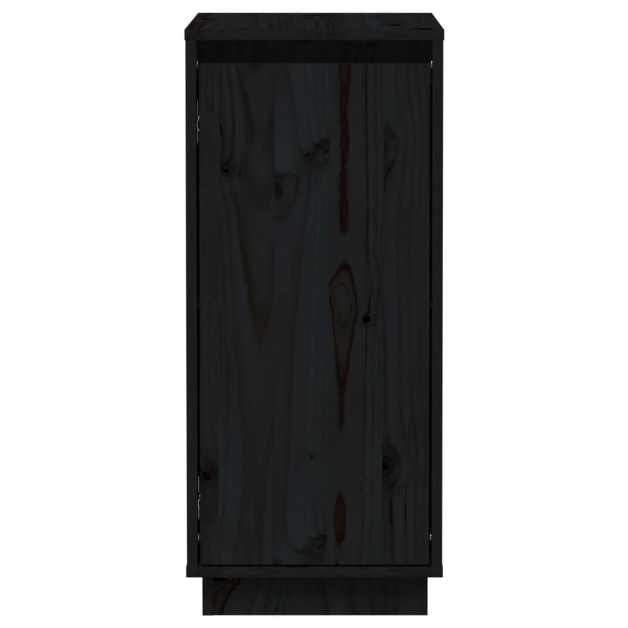 Dressoirs 31,5X34X75 Cm Massief Grenenhout 2 Zwart