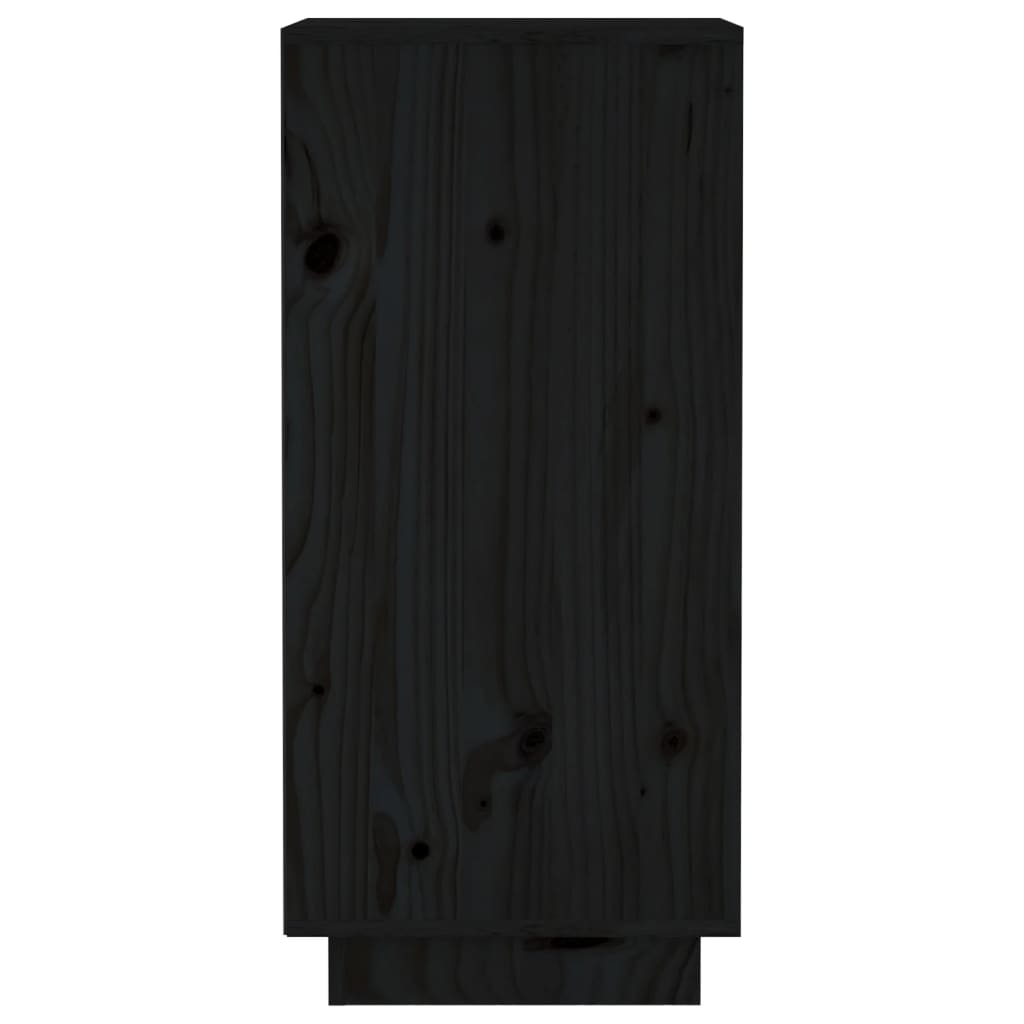 Dressoirs 31,5X34X75 Cm Massief Grenenhout 2 Zwart