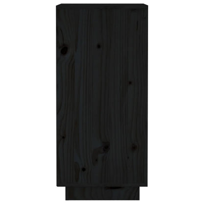 Dressoirs 31,5X34X75 Cm Massief Grenenhout 2 Zwart