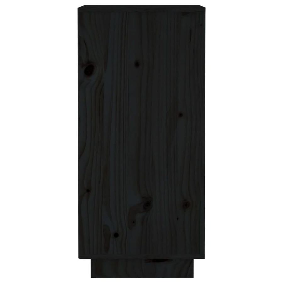 Dressoirs 31,5X34X75 Cm Massief Grenenhout 2 Zwart