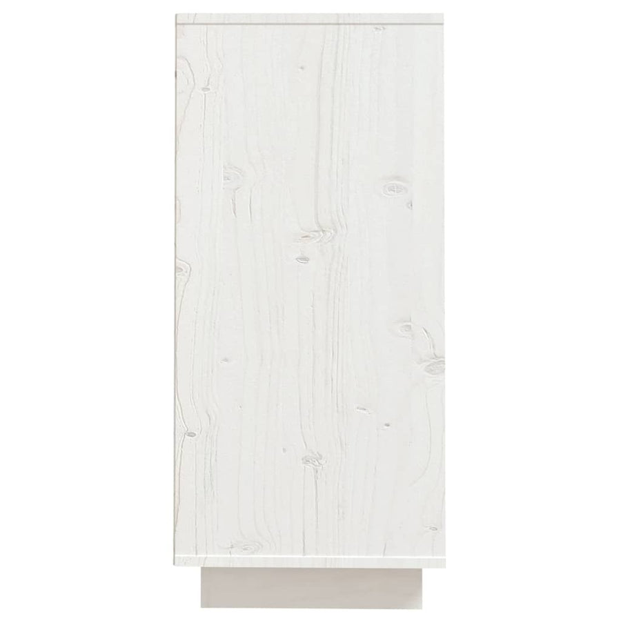 Dressoir 60x34x75 cm massief grenenhout wit Wit