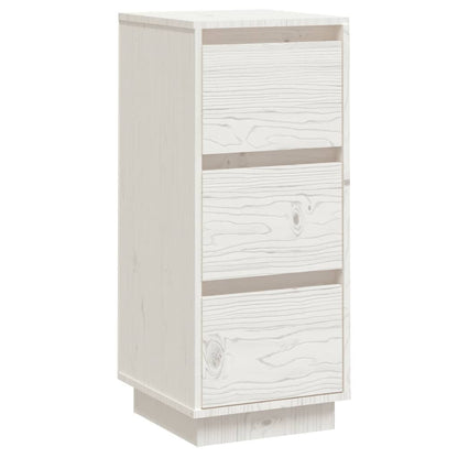 Dressoir 32x34x75 cm massief grenenhout wit 1 Wit
