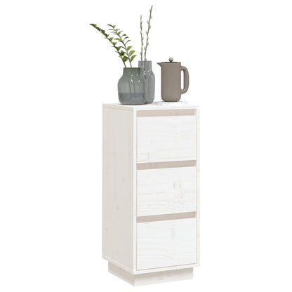 Dressoir 32x34x75 cm massief grenenhout wit 1 Wit