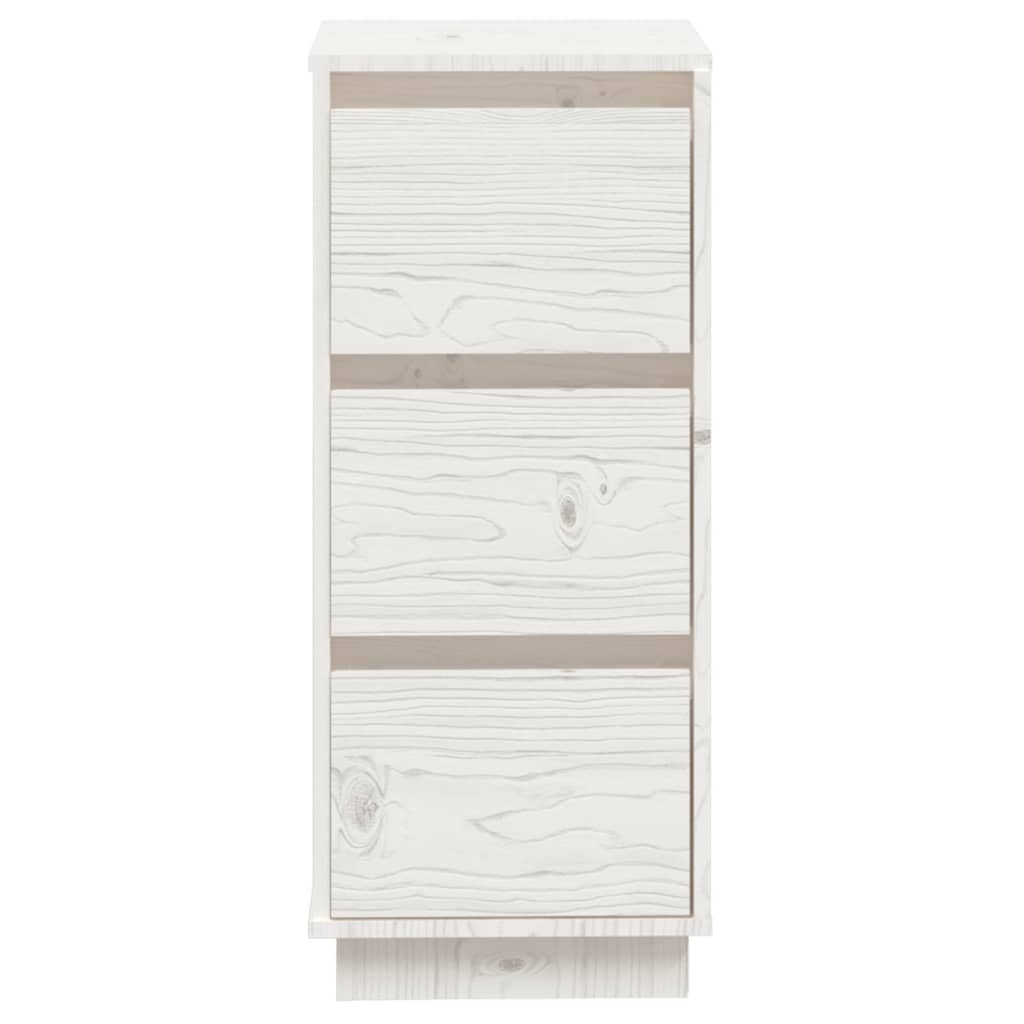 Dressoir 32x34x75 cm massief grenenhout wit 1 Wit