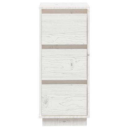 Dressoir 32x34x75 cm massief grenenhout wit 1 Wit
