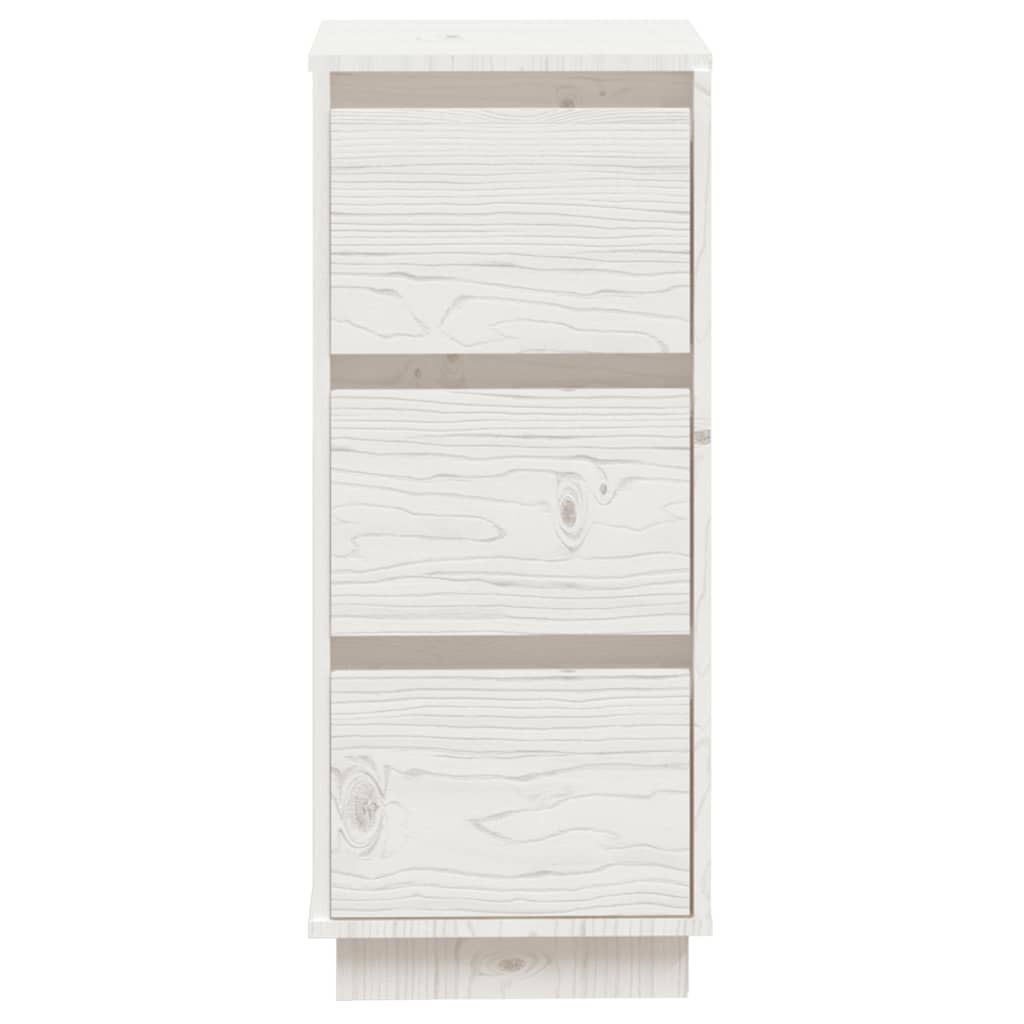 Dressoirs 2 st 32x34x75 cm massief grenenhout wit 2 Wit