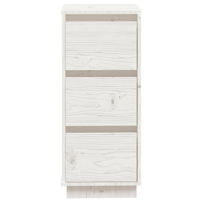 Dressoirs 2 st 32x34x75 cm massief grenenhout wit 2 Wit