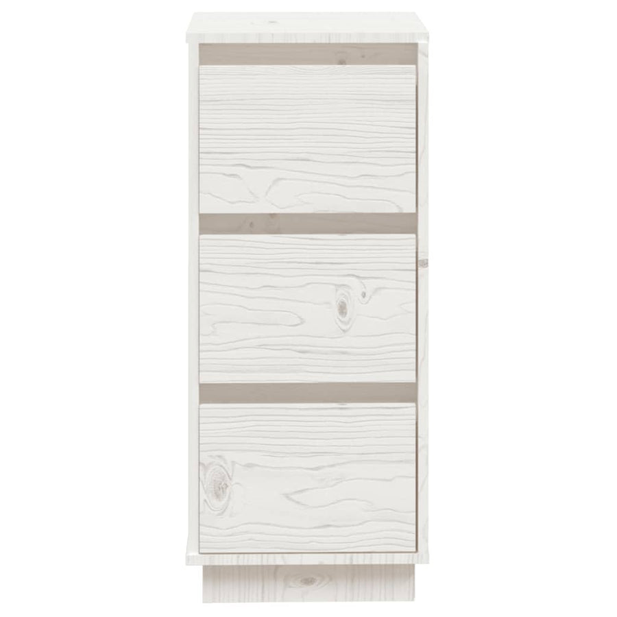 Dressoirs 2 st 32x34x75 cm massief grenenhout wit 2 Wit