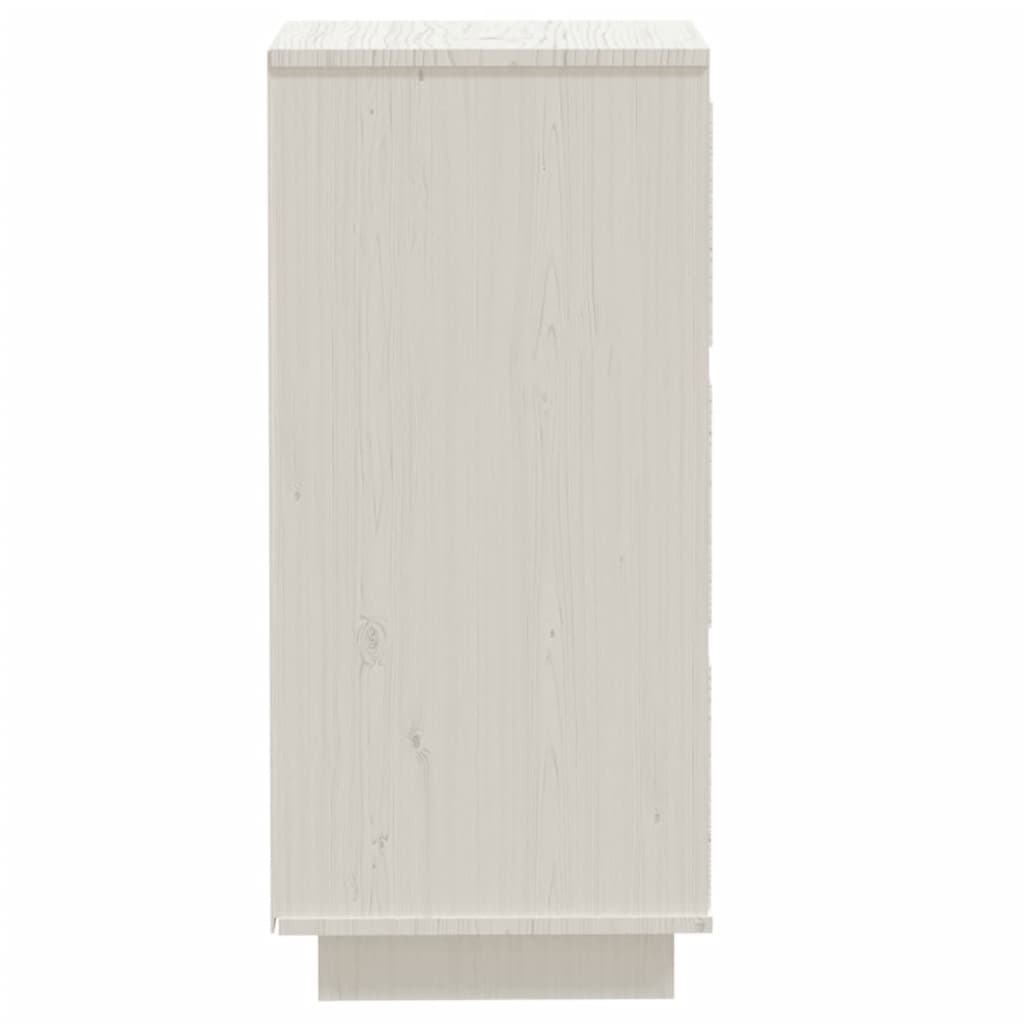 Dressoirs 2 st 32x34x75 cm massief grenenhout wit 2 Wit